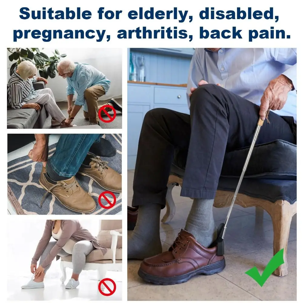 New Portable Shoe Horn Long Handle Home Extended Foot Shoe Funnel Flexible Professional Shoehorns for Men/Women