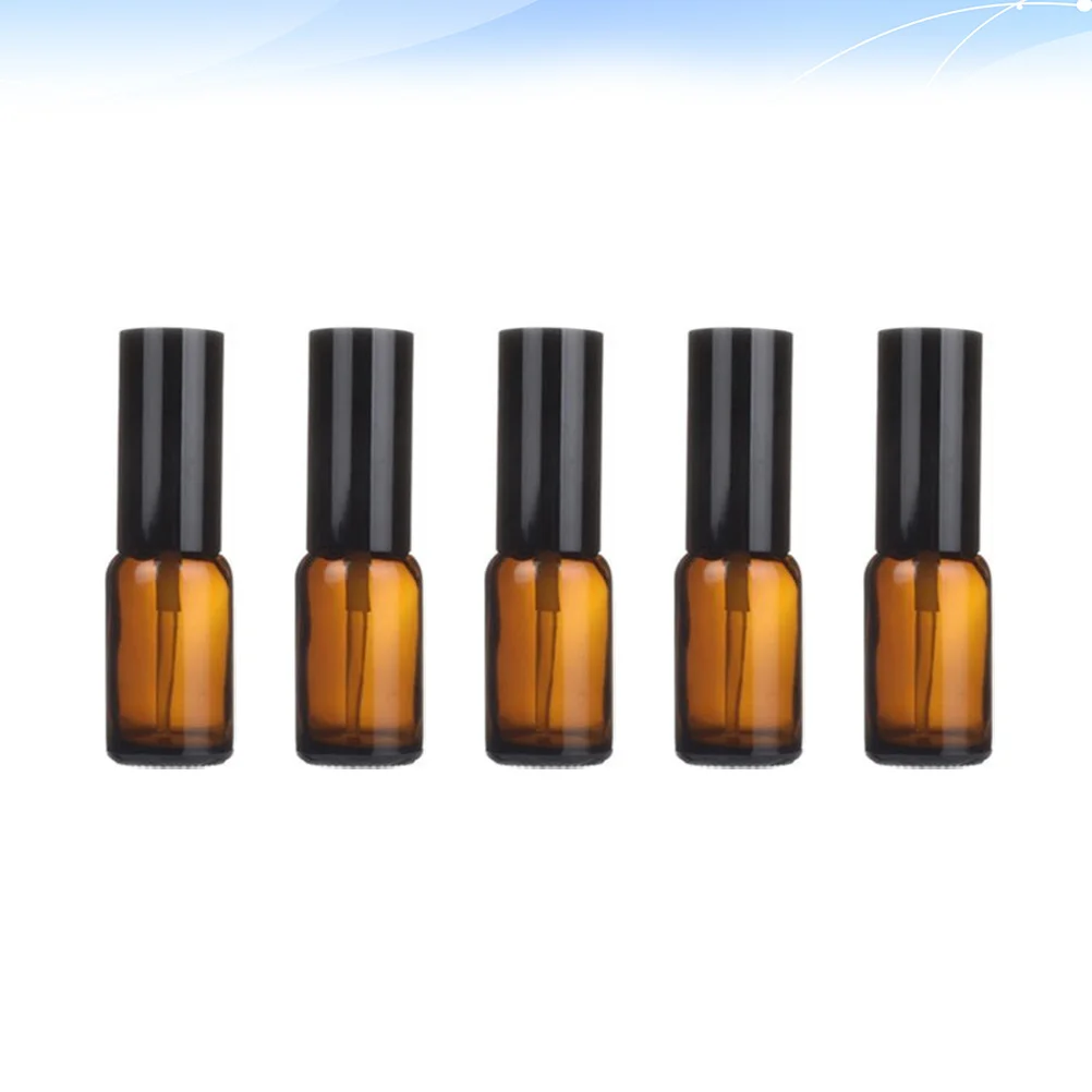 

5Pcs Empty Bottles Brown Durable Refillable Liquid Subpackaging Container Portable Travel Spray Empty Bottle Lotion Bottle