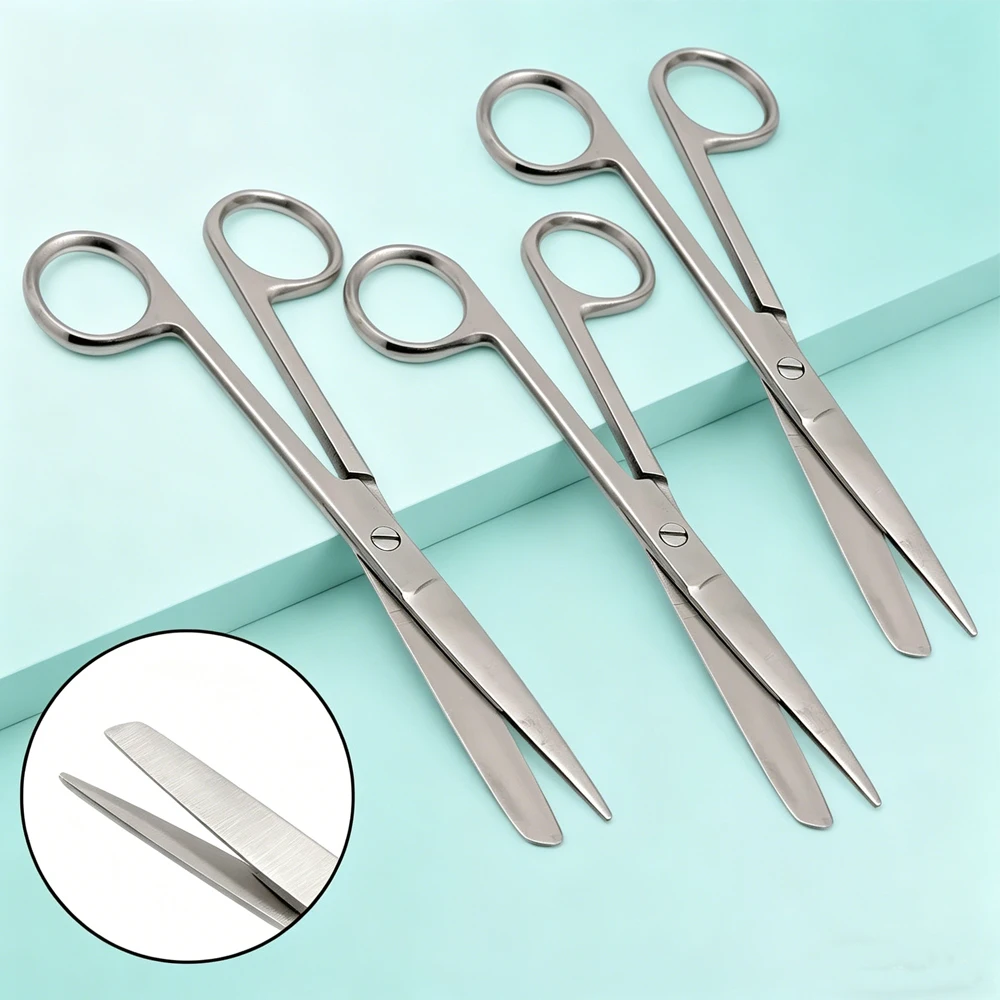 

3 Piece 14 cm Straight Spencer Suture Scissors for Accurate Suture Removal in Dental and Surgical Use