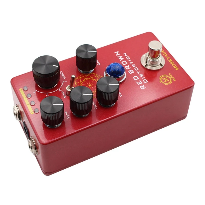 RISE-MOSKY RED BROWN Distortion Guitar Effect Pedal Moskyaudio Distortion Pedal The Electric Guitar Effects Pedal Guitar Accesso