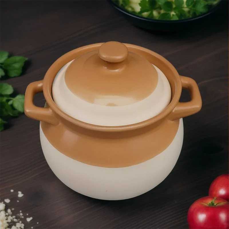 2.5L Sand Pot Gas Special Stew Highend High-temperature Household Soup Clay Tile Stew Pot