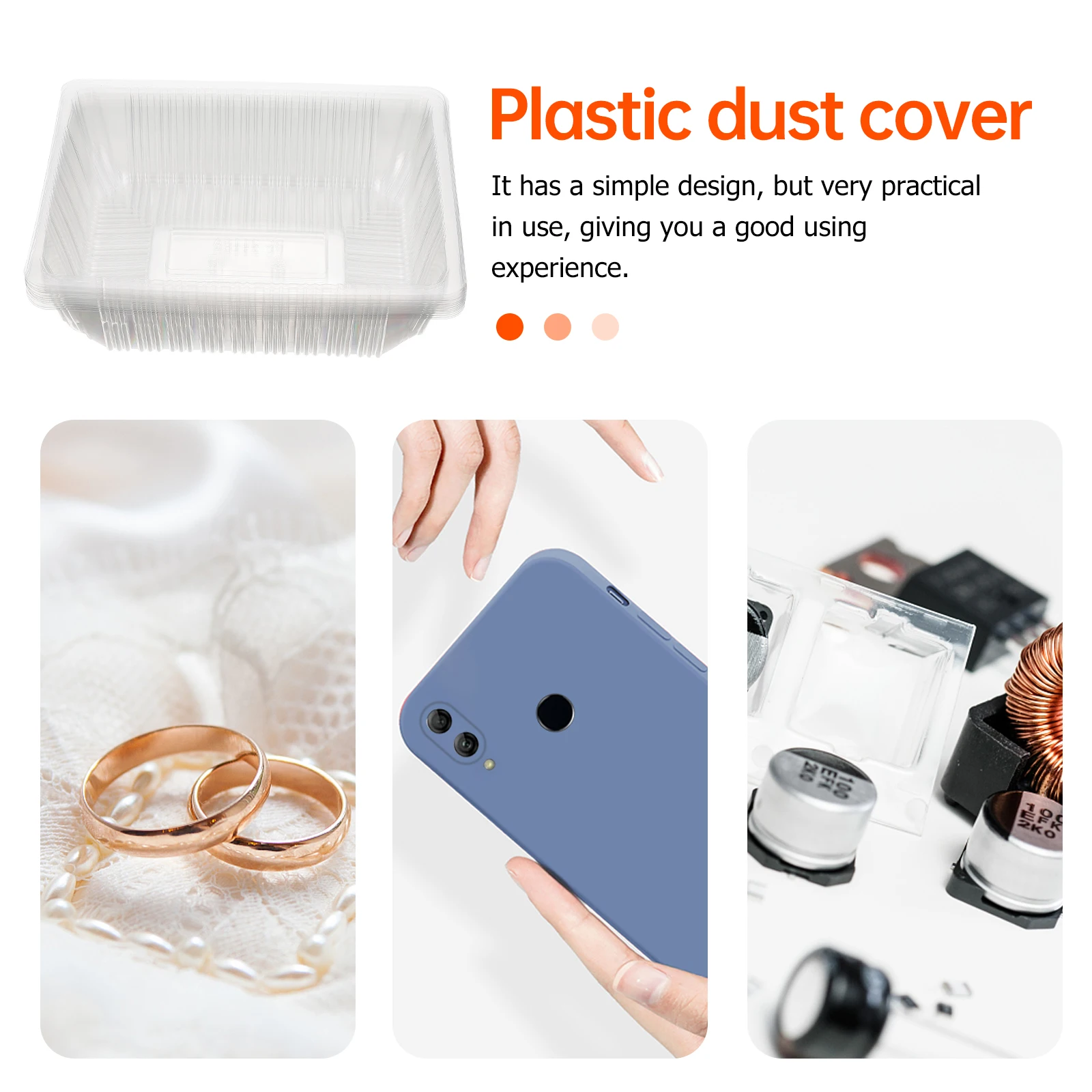 

10 Pcs Dust Cover Mold Phone Case Handmade Crystal Silicone Bracelet Mold Plastic Multifunctional Protective Caps