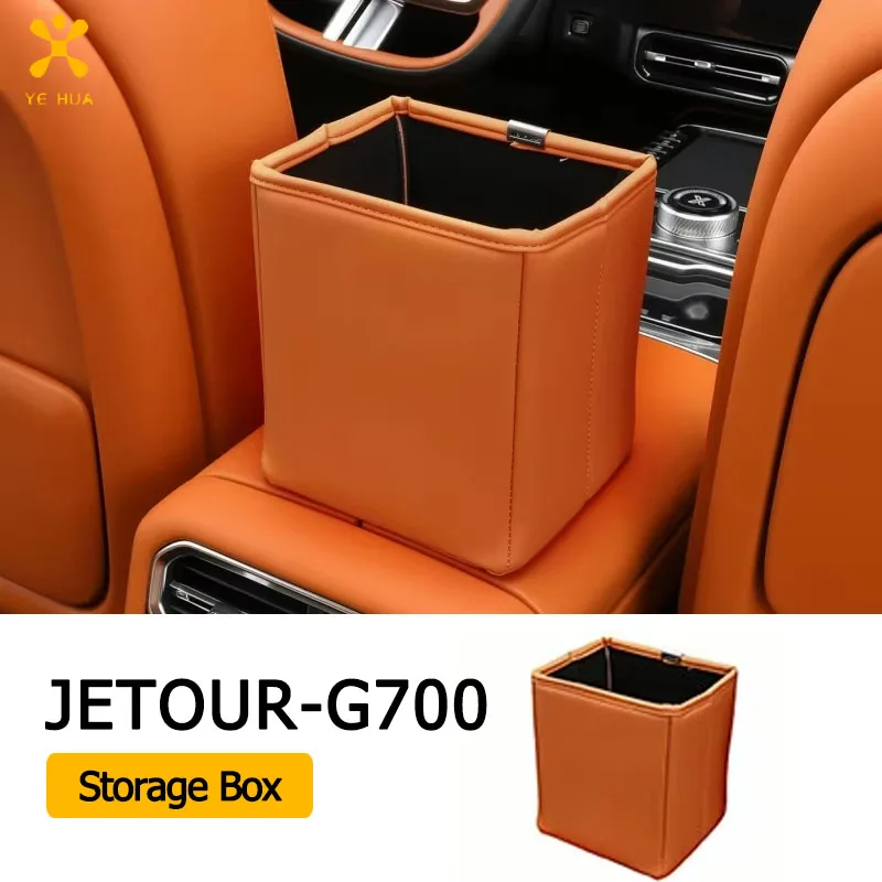 

Universal Leather Garbage Storage Box For Chery Jetour Zongheng G700 2025 2026 Central Control Interior Tuning Car Accessories