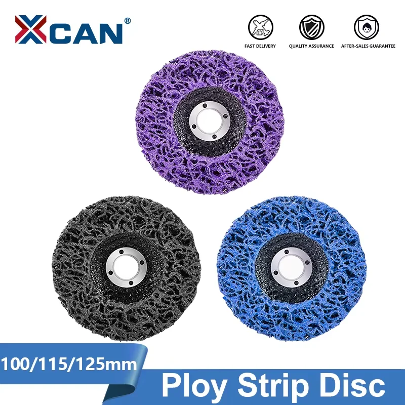 XCAN 1Pc 100/115/125mm Coral Disc Poly Strip Disc Grinder Strip Disc Abrasive Wheel Paint Rust Removal Clean For Angle Grinder