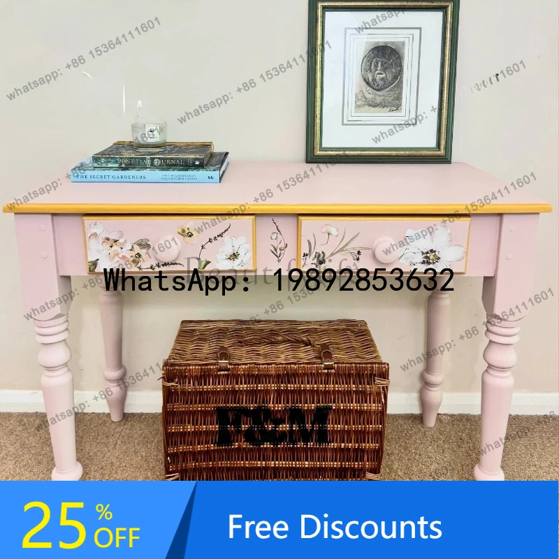 

HH French fashion simple light luxury hand-painted dressing table American modern bedroom dressing table