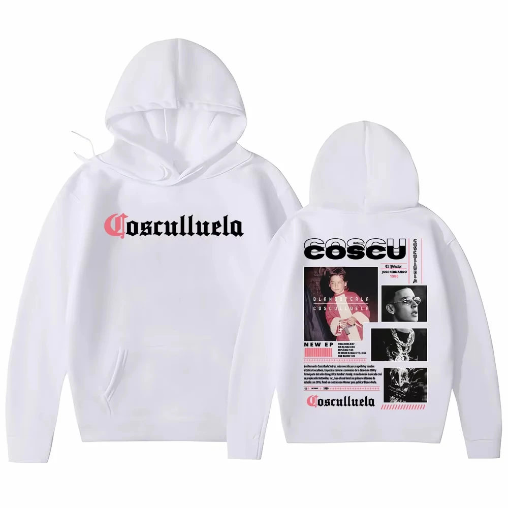 مغني الراب Blanooperla Cosculluela ألبوم جولة هوديس للجنسين Harajuku شارع العليا المتضخم هوديي الرجال الهيب هوب Bodywarmer البلوز #4