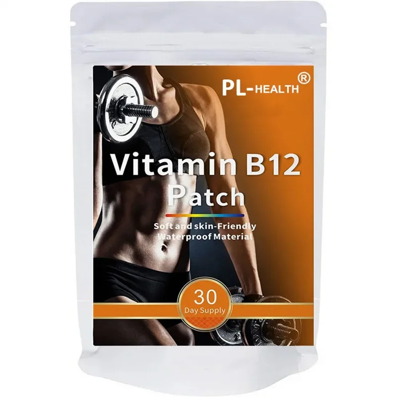 Energy Boost Transdermal Self Adhesive Vitamin B12 Patches 30 Patches One Month Supply