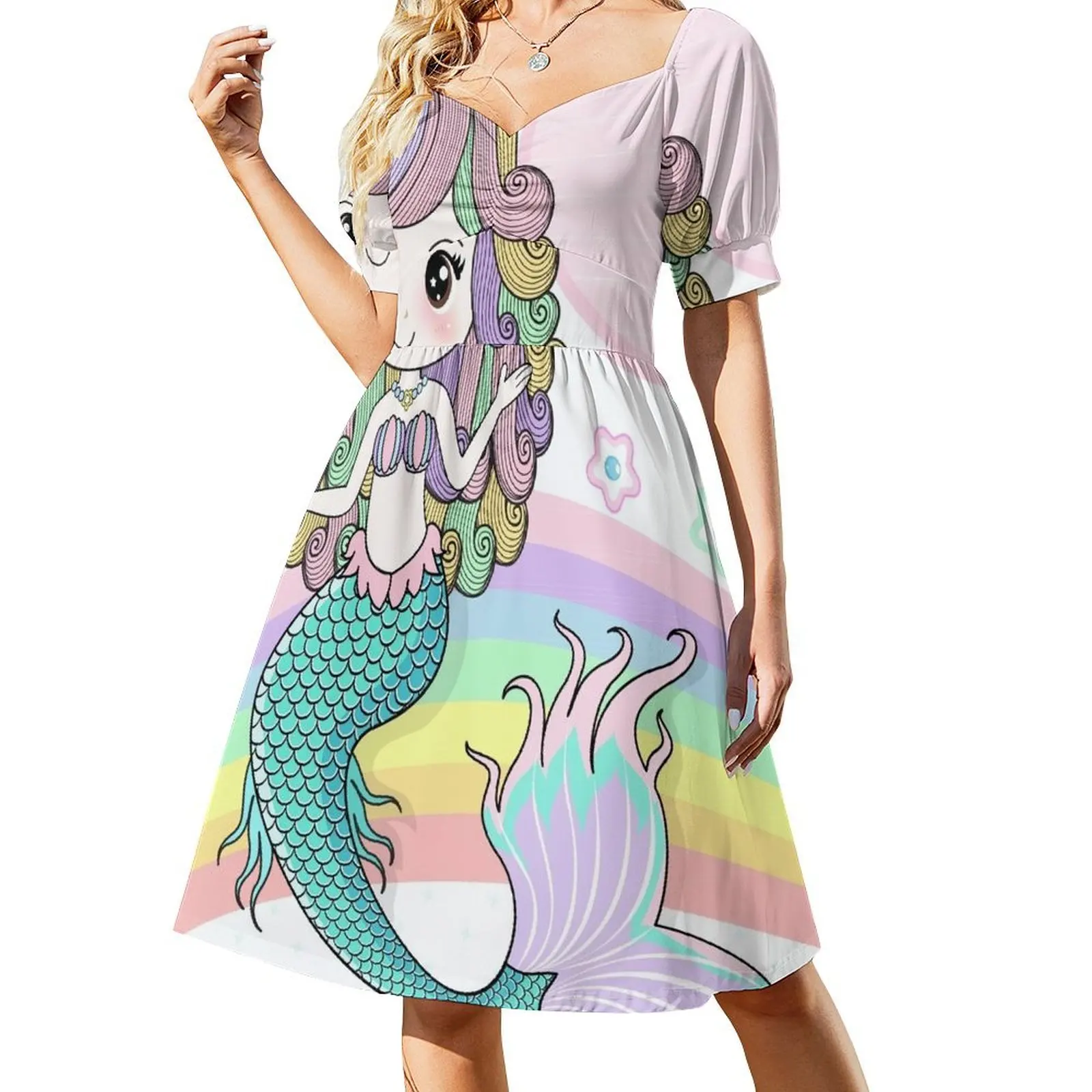 Rainbow and Mermaid Art Dress prom dresses 2024 dress for woman