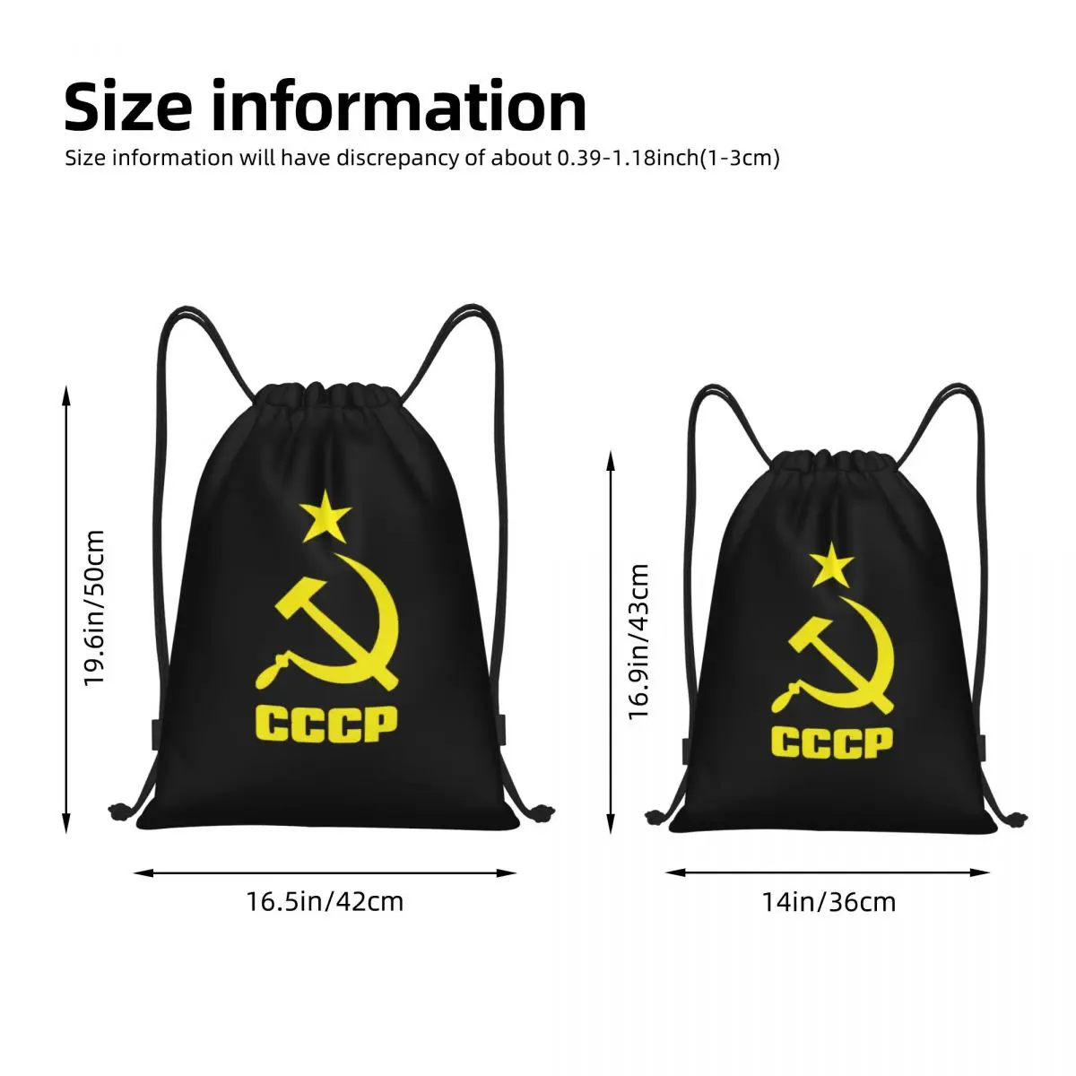 CCCP-mochila portátil con cordón para deportes al aire libre, bolsas de almacenamiento para viajes, gimnasio y Yoga, Unión Soviética