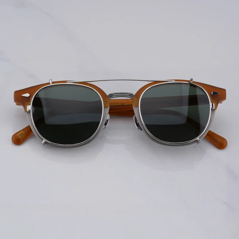 

High Quality MAC Lemtosh Clip On Sunglasses Acetate Design High Quality Thick Eyeglasses For Man Woman Outdoor Fashion Glasses