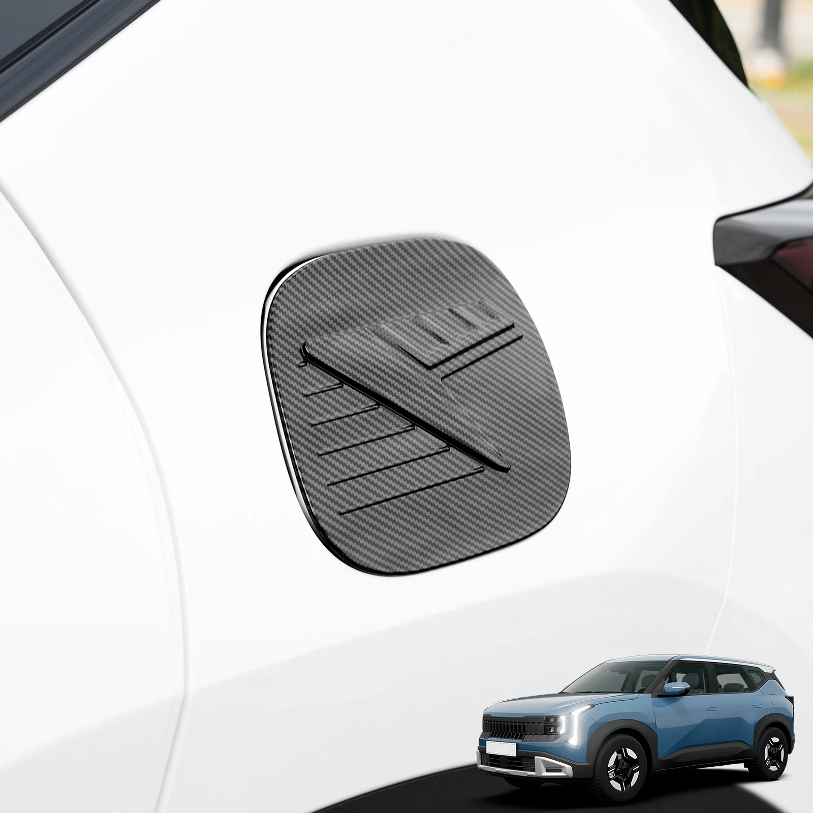 For Kia Seltos SP3 Fuel Tank Cap Decoration Cover Trim Car Exterior Styling Accessories Auto Body Decoration