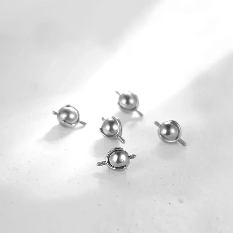F136 Titanium Internally Thread Balls Piercing Tragus Accessories Barbell Helix Piercing Cartilage Earrings Jewelry wholesale