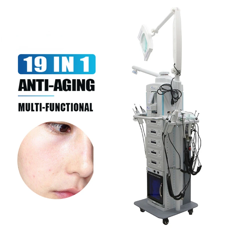 New Face CE 19 in 1 Multifunctional Skin Care Beauty Equipment Acne Blackheads Spots Wrinkles Improvement Surface Machine