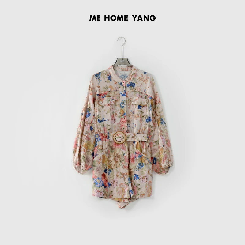 

Faionable льняной цельный костюм для женщин, весна-лето Vaion, повседневные брюки с прямыми штанинами для похудения Ele Sle MEQS405