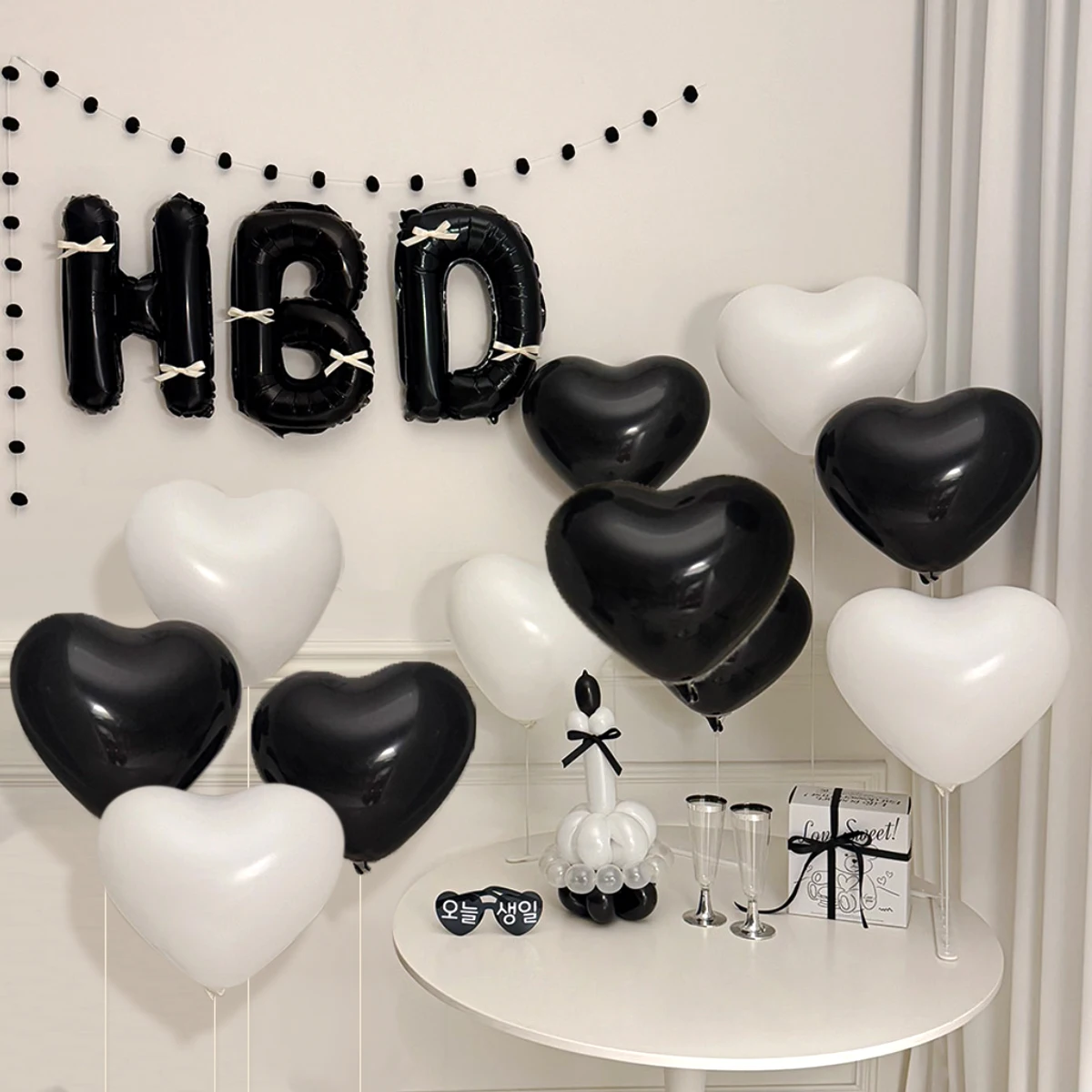23-teiliges Geburtstags-Ballon-Set, 40,6 cm, Buchstabe HBD, Aluminiumfolie, geeignet für alles Gute zum Geburtstag, Hochzeit, Jahrestag, Party-Dekoration