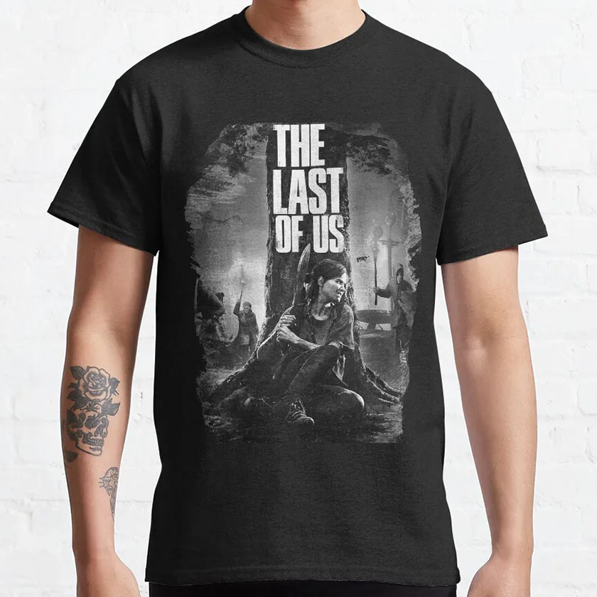 Retro The Last Of Us Ellie gaming vintage survival horror video game graphic t shirts for men 100% cotton plus size clothes tops