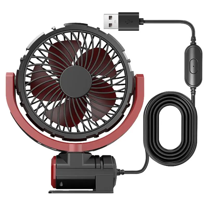 

Car Dashboard Fan 360-degree Rotate Rechargeable Travel Fan Foldable USB Multi-Angle Vehicle Fan Noiseless Operation For Truck
