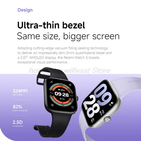 Global version Xiaomi Redmi Watch 5 Smartklocka Bluetooth Telefonsamtal 2.07'' Skärm 550mAh Batteri Hälsoövervakning Sportläge 10 best sales Xiaomi smartklocka - №8