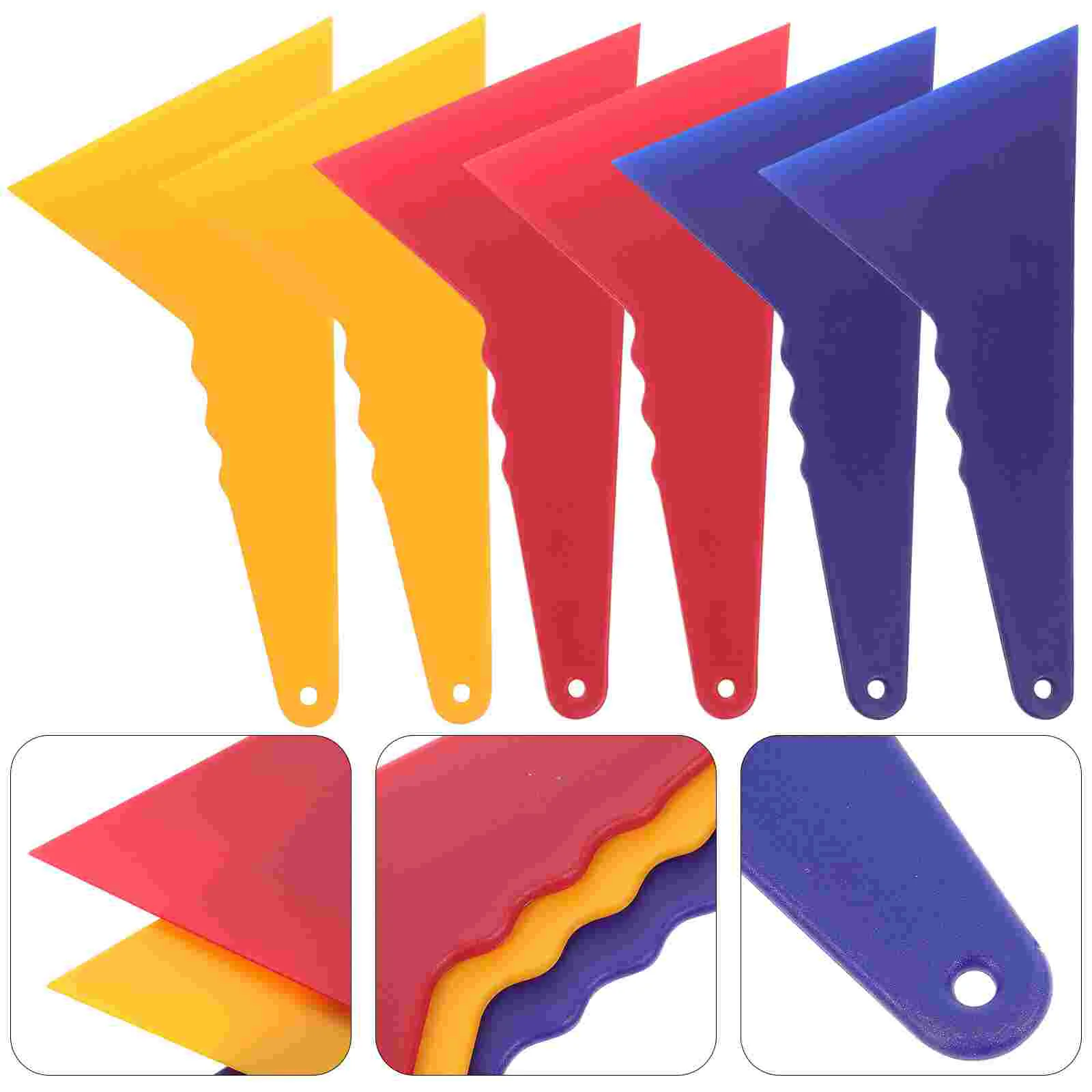 6Pcs Car Vinyl Wrap Squeegee Car Window Decal Sticker Squeegee Scraper Tools auto film scraper auto film squeegee