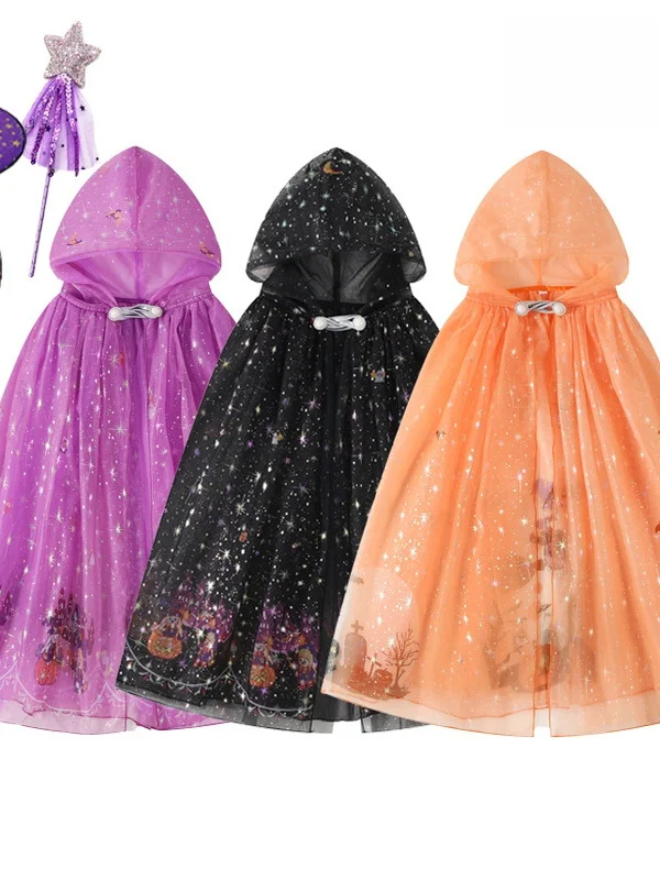 

Children's loween Witch Costume Cloak Performance Cisas Festival Props awl Clothes Stage Performance Outfits for Boy...