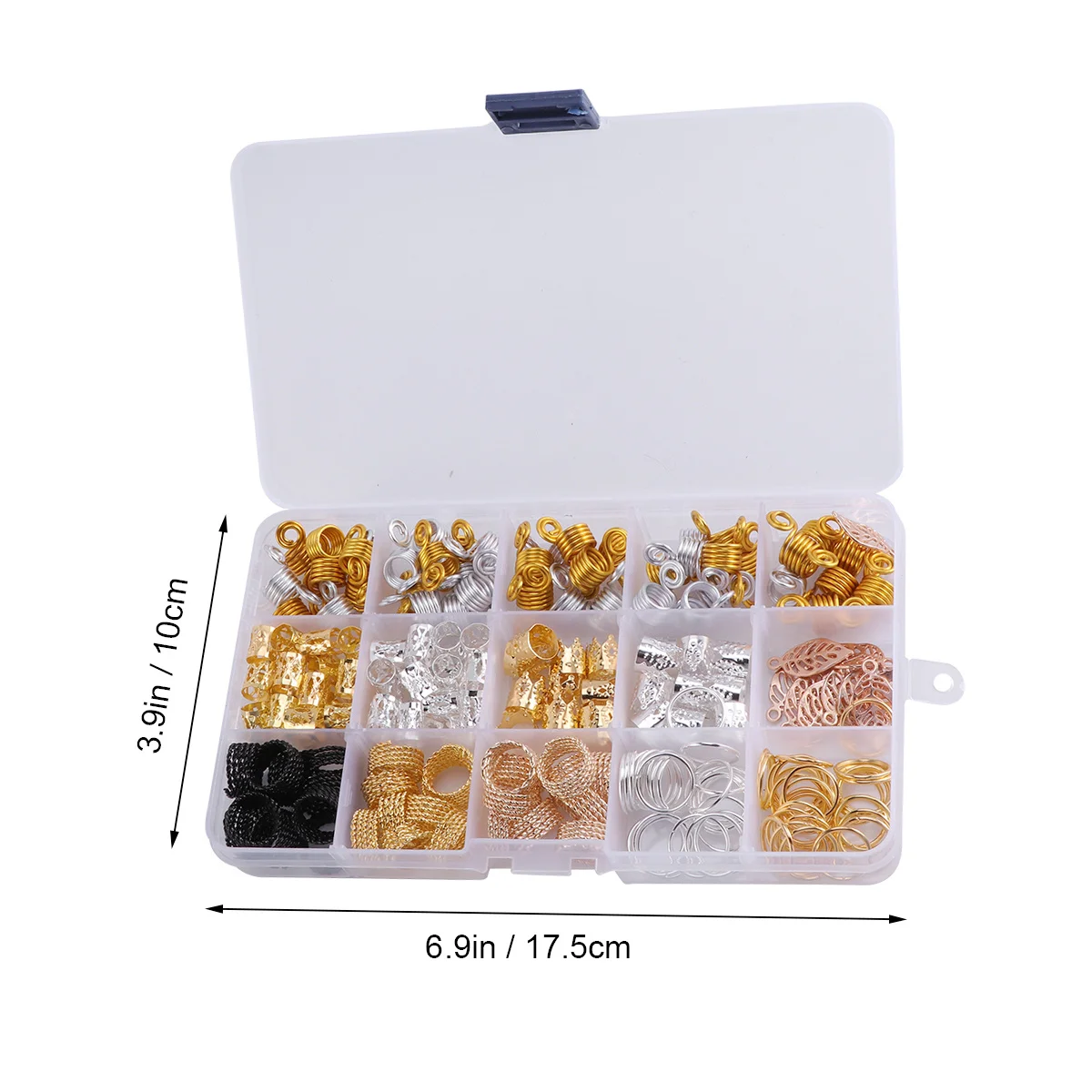 

Dreadlocks Hair Braid Rings Metal Cuffs Braiding Beads Adjustable Lock Cuffs Colorful Durable Easy to Open Close