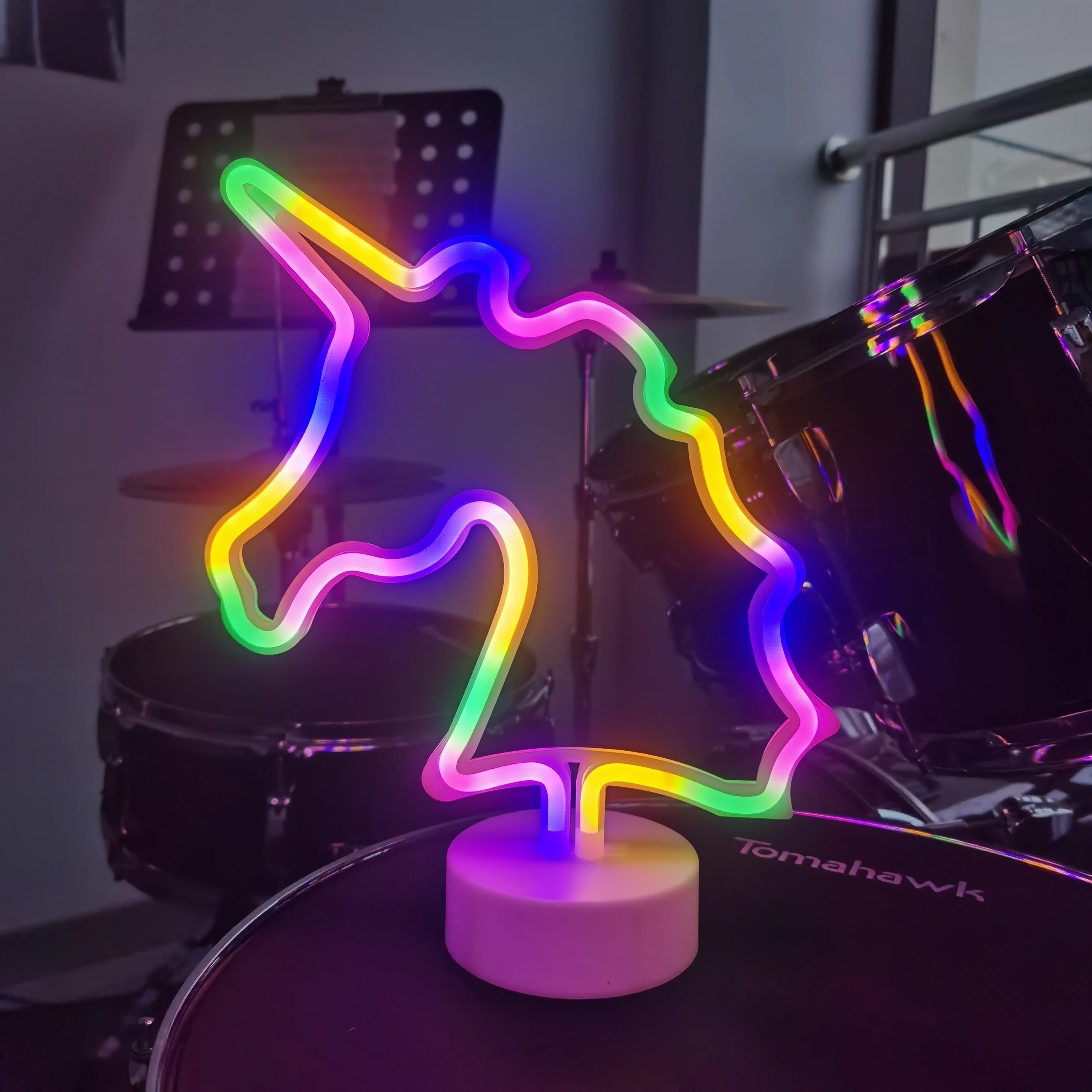 Unicorn LED neon light logo, USB/battery powered, wedding, birthday, party, holiday, comfortable decoration and gifts