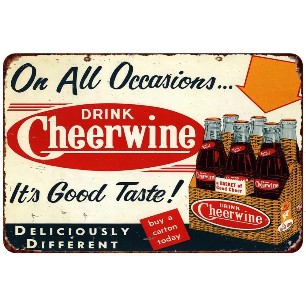 SodaNostalgiaPro تشيرواين الصودا الاستنساخ | تذكارات الإعلان عن المشروبات الرجعية | مثالية لمحلات الصودا وحلوى الطعام #2