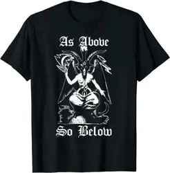 NEW LIMITED As Above So Below Baphomet Black Magic Devil T-Shirt