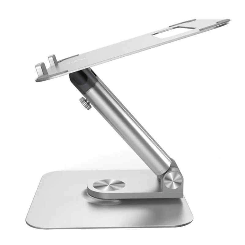 Aluminum alloy folding lift computer stand foldable standing office 360 ° rotation tablet laptop stand ergonomic