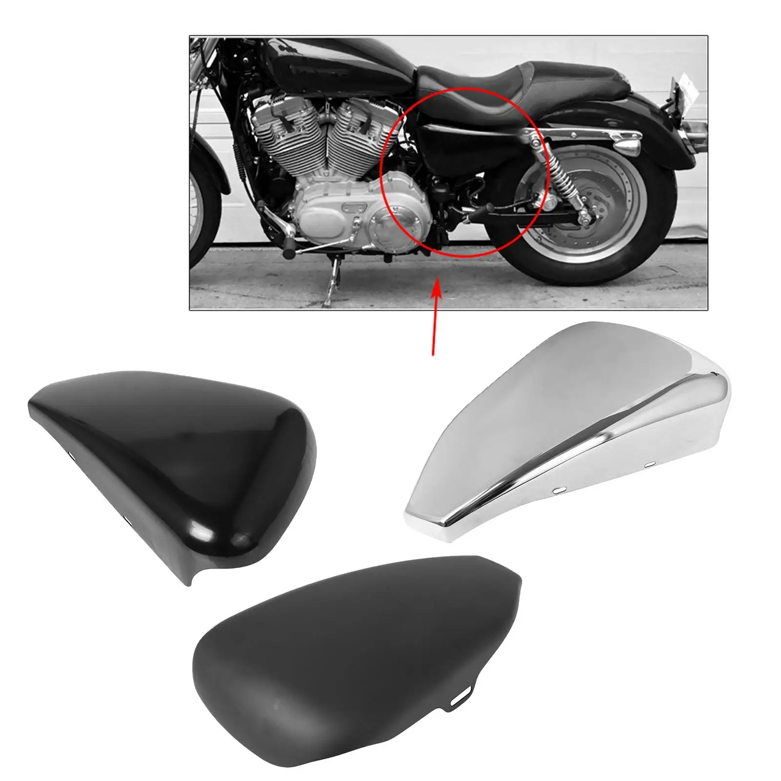 غطاء هدية جانبي للبطارية مصنوع من سبائك الألومنيوم لديفيدسون سبورتستر #5