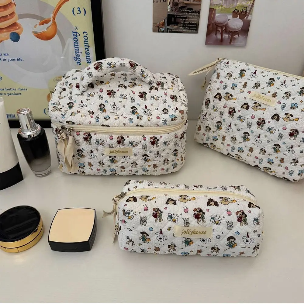 

Fashion Large Capacity Cosmetic Bag Quilted Cartoon Makeup Bag Toiletry Bag for Women Girls