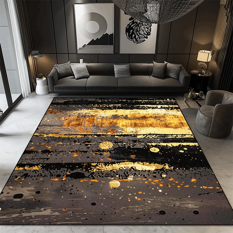 Living Room Abstract Decoration Carpet Light Luxury Dark Color Rugs Home Sofa Area Foot Mat Room Decor Cloakroom Hallway Carpet