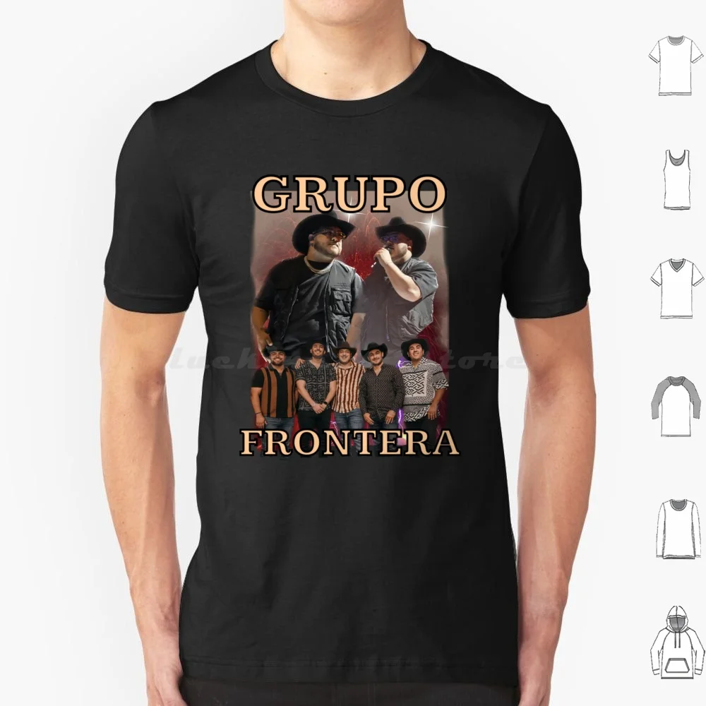 Grupo Frontera Fan Art : Regional Mexican Music-Inspired Shirts , Posters , Stickers & More T Shirt 6xl Cotton Cool Tee Grupo