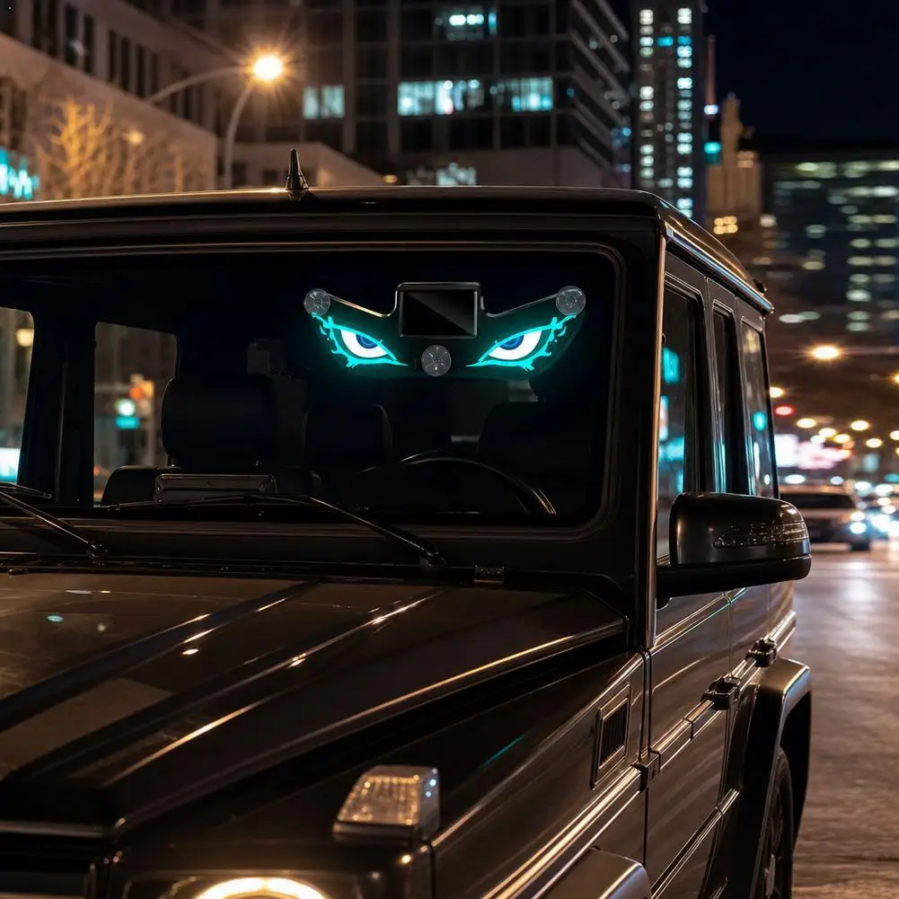 Creative Solar Car LED DEMON Eye Decor Light Waterproof Window Suction Cup Lamp Cool Auto Interior Styling Accessory