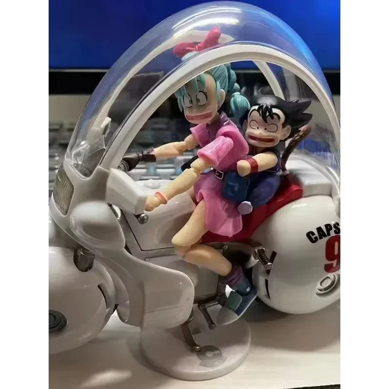 Black Hole Dragon Ball SHF Figuarts Bulma Goku Cápsula No. 9 figura de motocicleta de Bulma, modelo de figura de acción, colección de juguetes, regalo