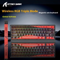 Attack Shark X68prohe Tri-Mode Magnetic Switch Mechanical Keyboard Wireless Bluetooth Rgb Wired 8k 0.01mm Esport Gaming Keyboard