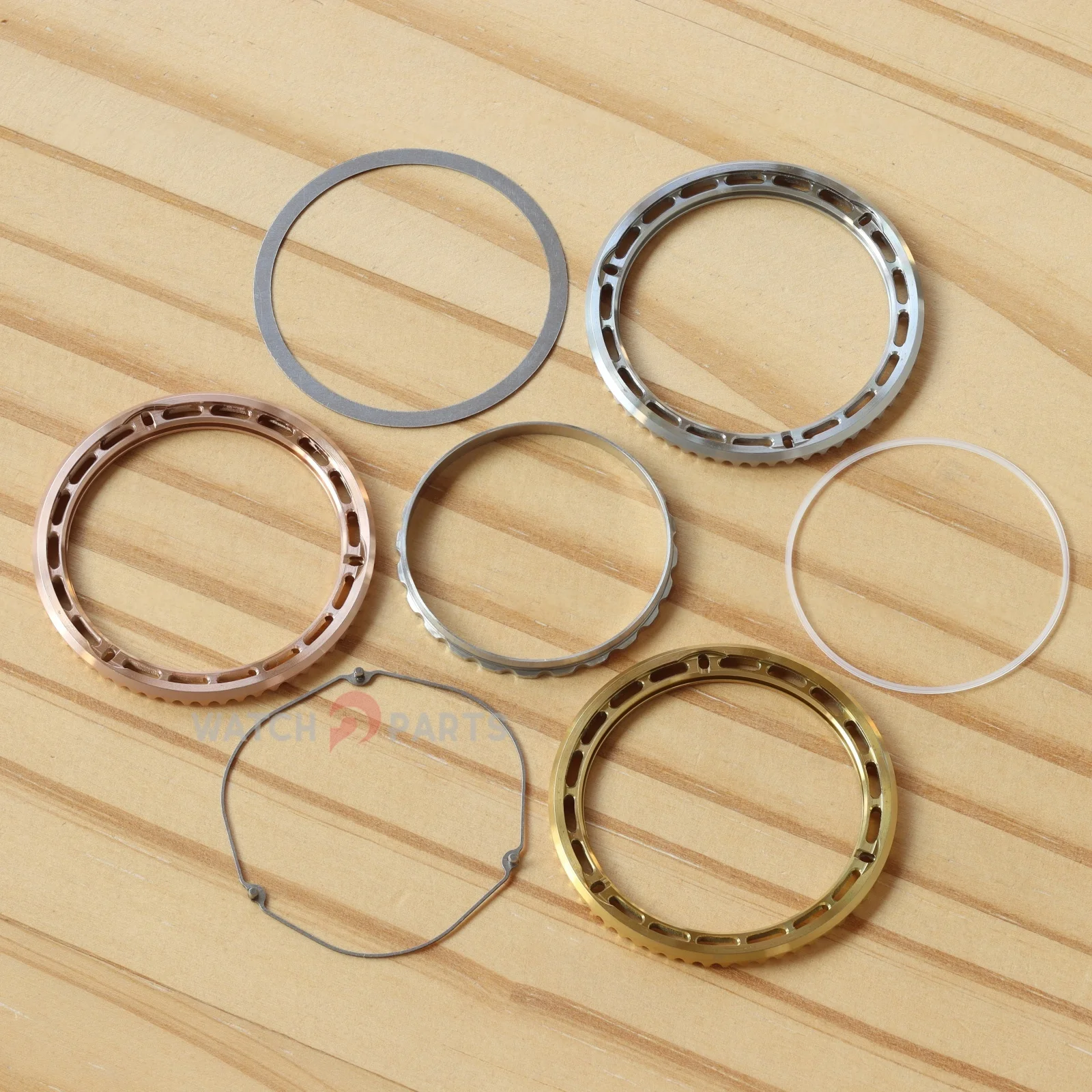 Fluted Bezel+Rubber Bezel Gasket+Click Spring+Tension Spring+Retaining Bezel for Rolex GMT-Master II 126710/116710