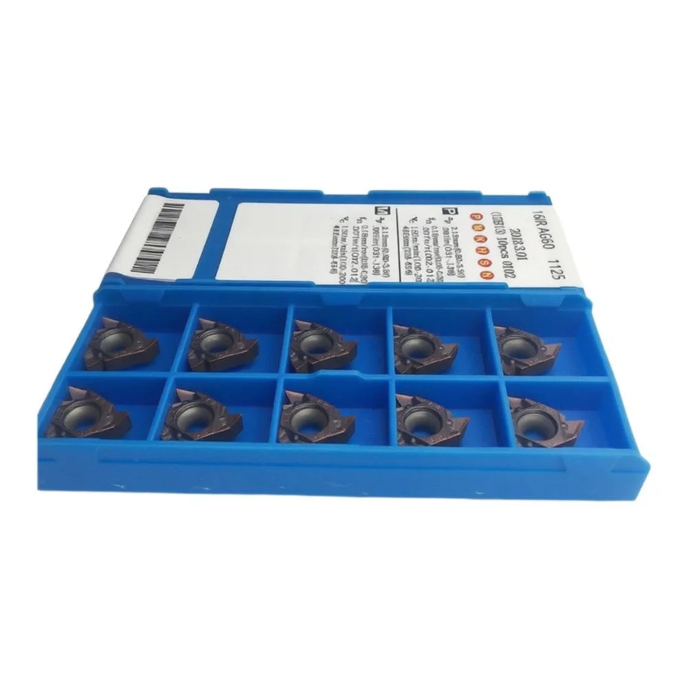 Upgrade Your Tooling with 10pcs 16IR AG60 1125 for lathe Threading Inserts, Achieve Consistent and Precise Results