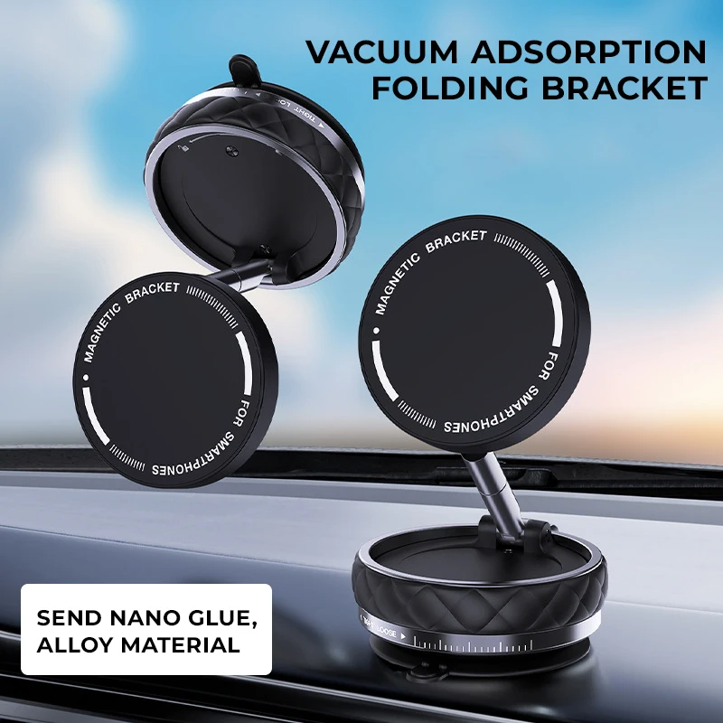 

Magnetic Suction Phone Mount Bracket Adjustable 360 Rotatable Vacuum Suction Phone Desktop Holder Automobile Cradle