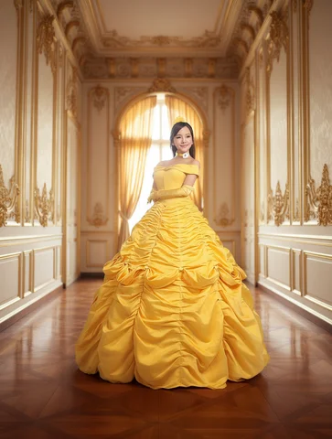 Beauty and Beast Prince Costume Halloween Princess Bell Costume Performance Princess Bell Dress