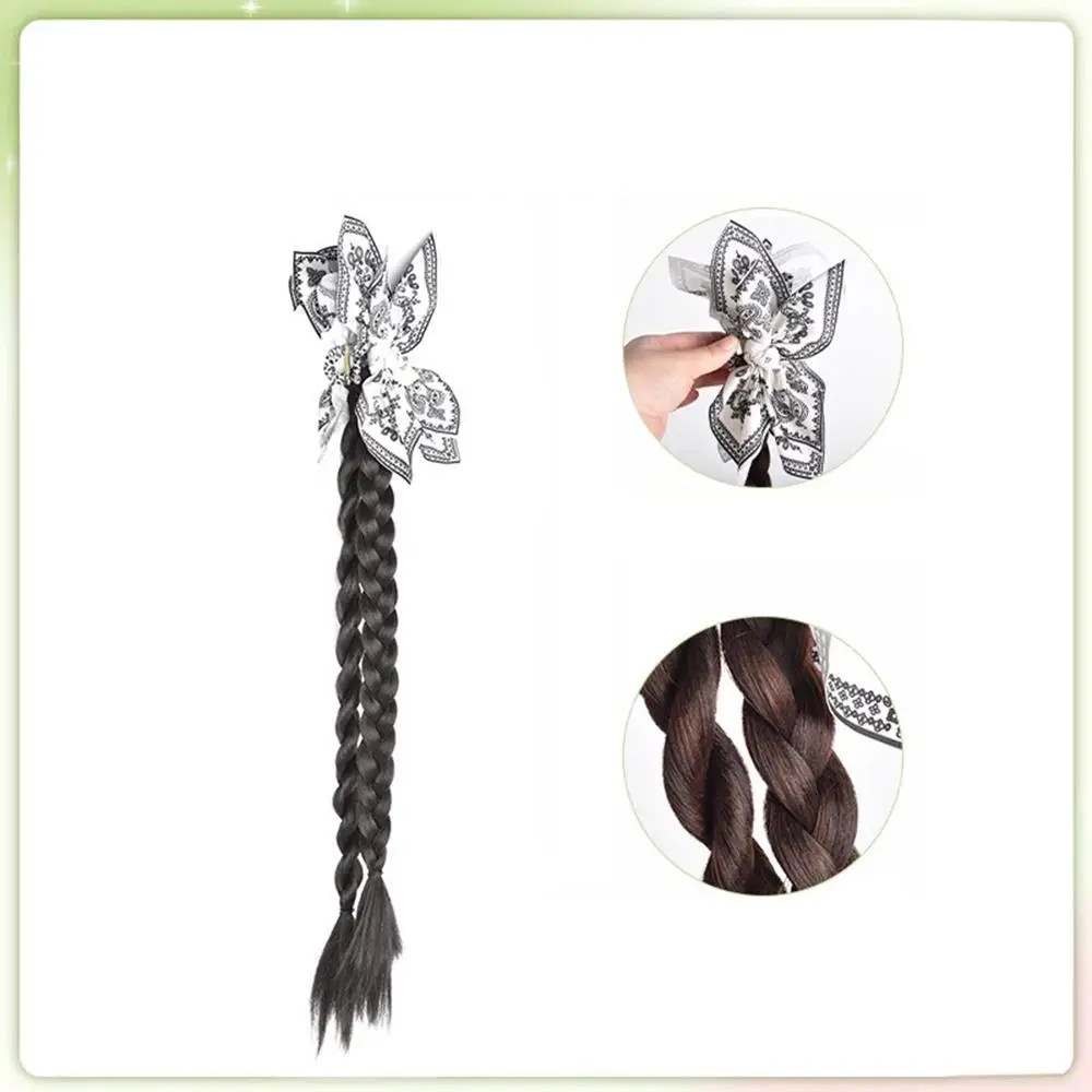 Peluca sintética para mujer, Clip para rascar, cola de caballo, tuerca de anacardo fresca, trenza de boxeo giratoria, cabello de simulación, nuevo verano chino