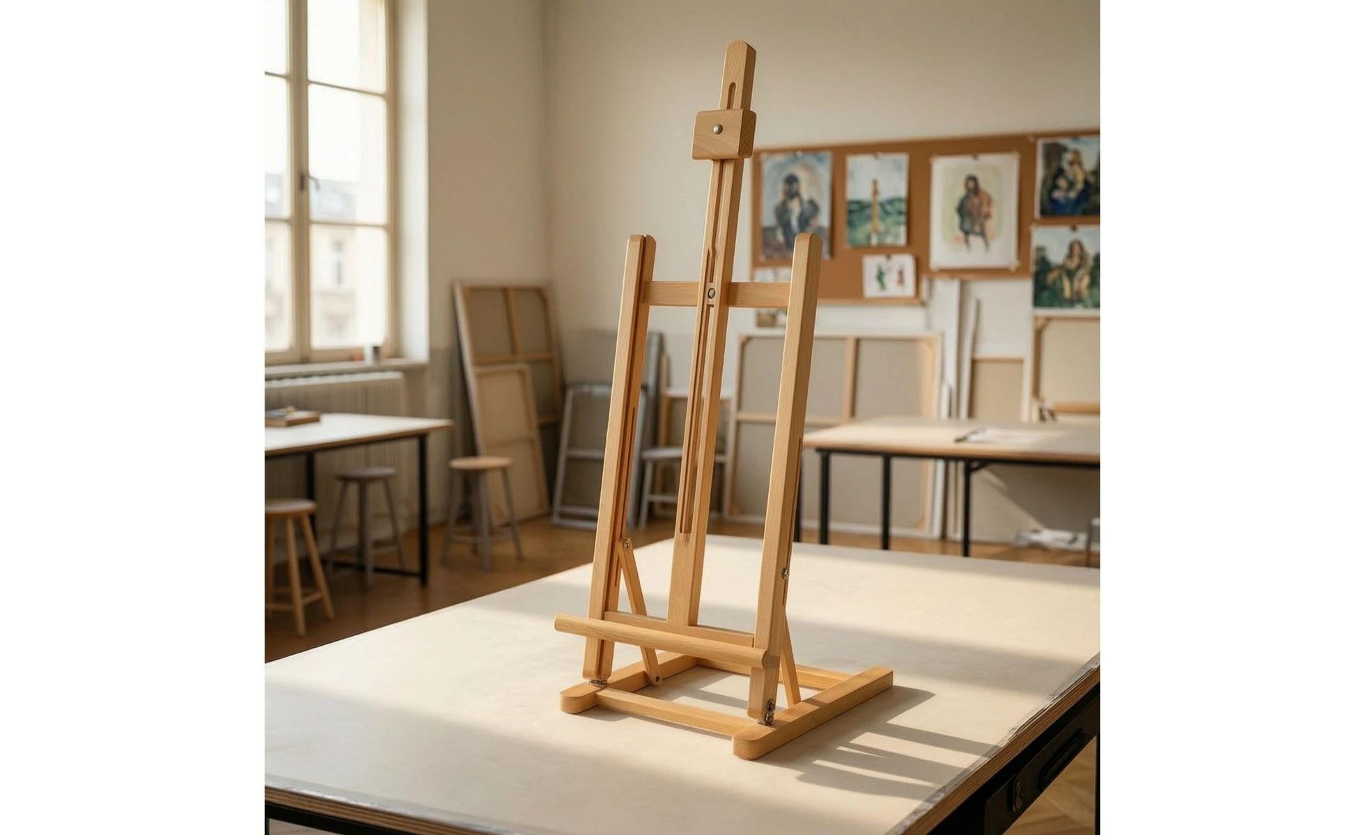 Wooden Tabletop Easel Portable Tabletop Painting Easel Drawing Stand Compact Easy to Store for Artists, Home Workspace, Studio