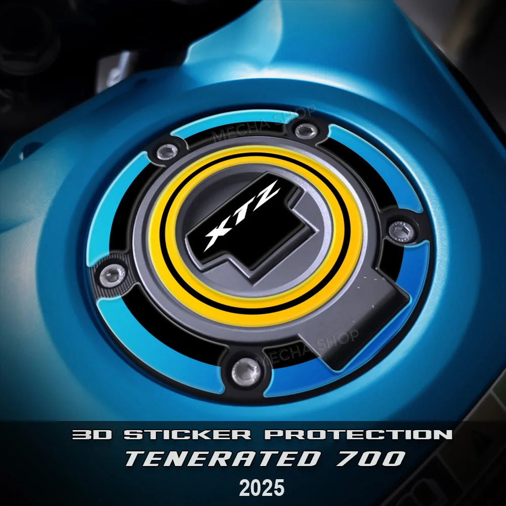 

3D гелевая наклейка, защита зоны топливного бака мотоцикла для Tenere 700 2025, наклейка зажигания