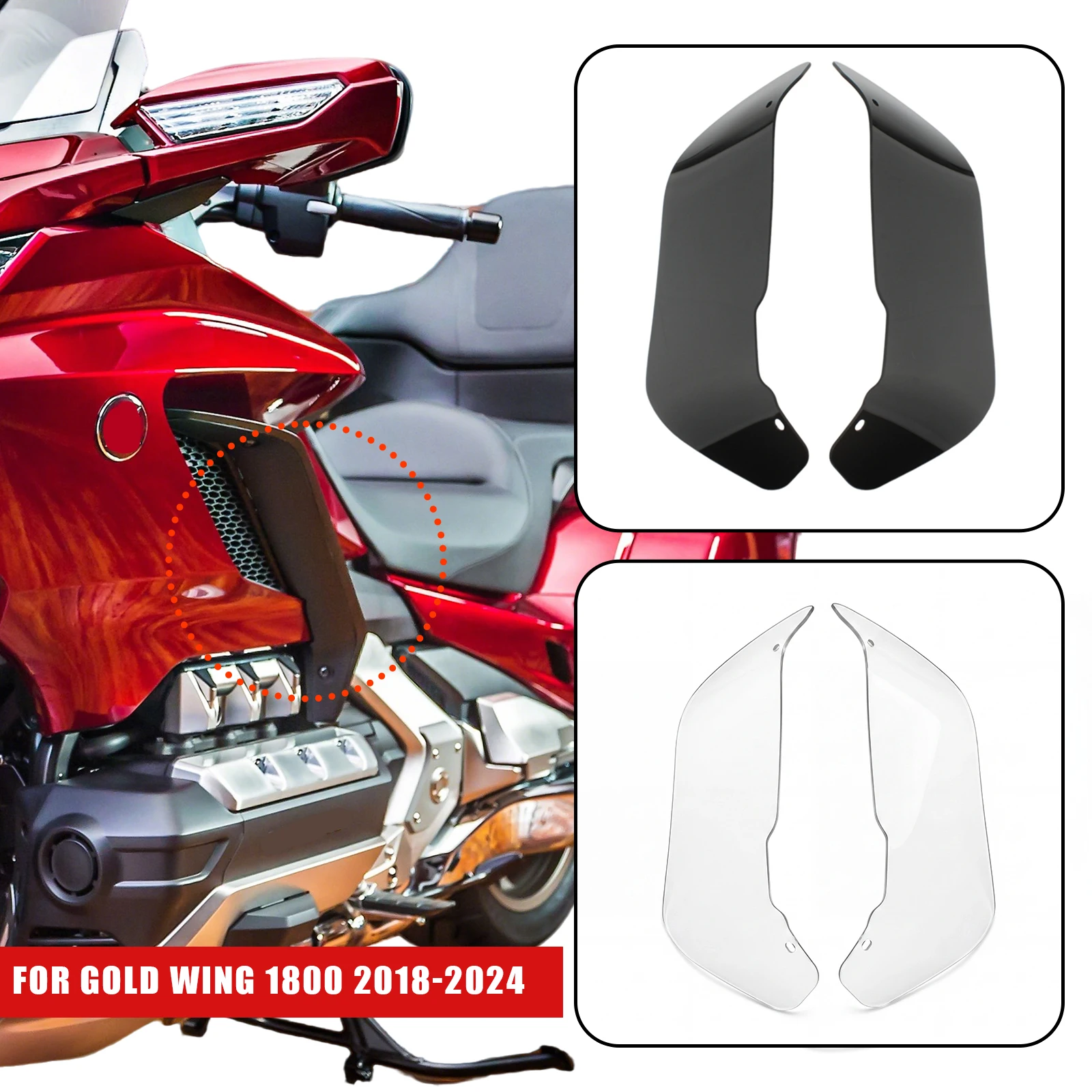 

Motorcycle Side Windshield Air Deflector Fairing For Honda Gold Wing GL1800 F6B Gold wing 1800 2018-2025 ABS Plastic Accessories