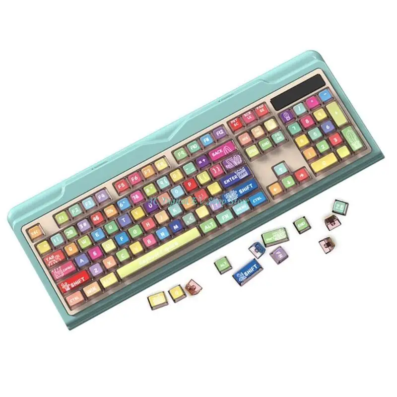 

E74D Height Keycap Радужная тема для 116-клавишной механической клавиатуры Keycap