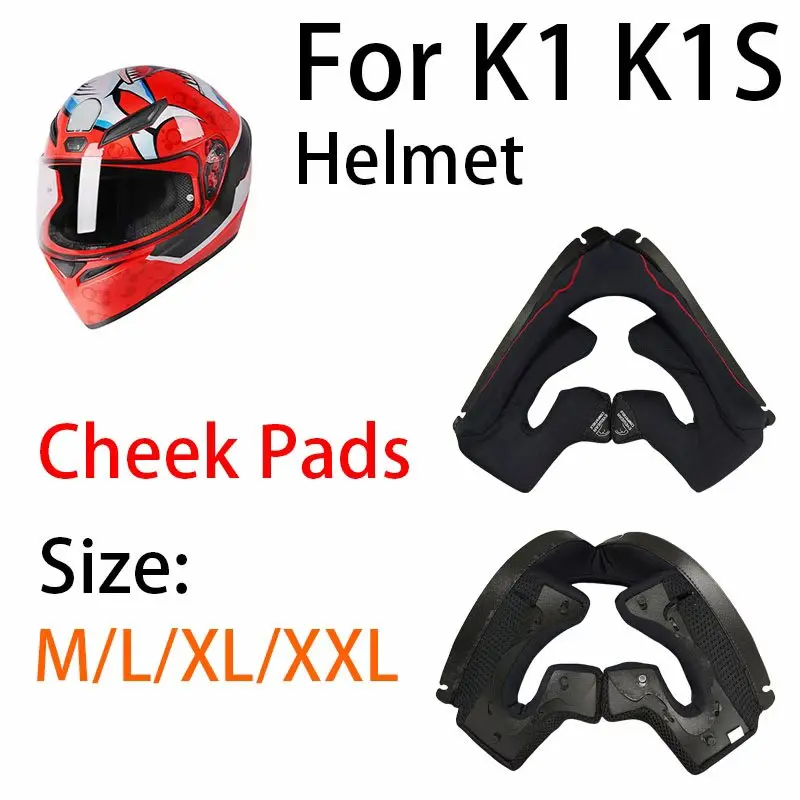 Cheek Pads for AGV K1 K1S Replacement Motorcycle Helmet Accessories Almohadillas Mejillas Pièce Détachée