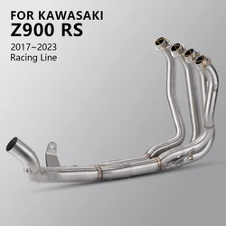 For kawasaki z900 z900rs slip on elbow Motorcycle Full Exhaust System Header Link Pipe Exhaust Tube Escape Moto