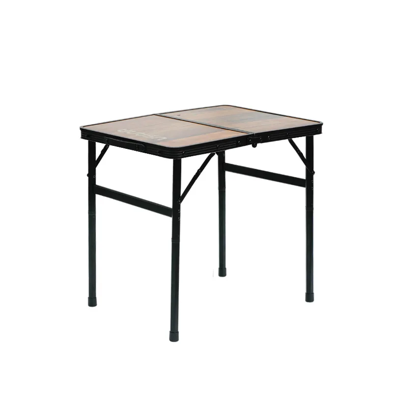

Outdoor camping table Portable aluminum alloy camping wood grain folding table Multifunctional stall folding wholesale