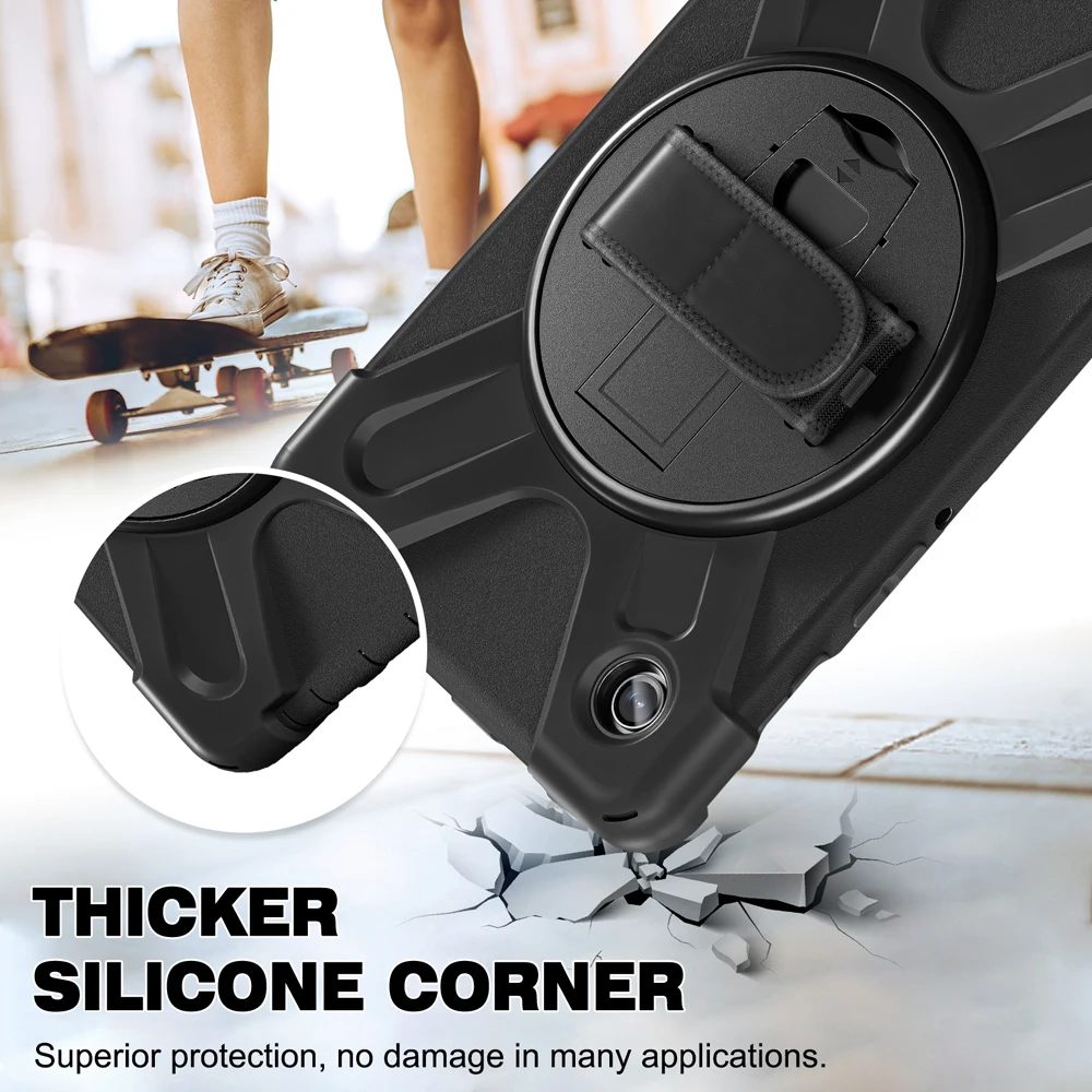 

Чехлы для планшетов Tab A11 A9 для Samsung Galaxy Tab A9 A11 Plus A9+ A11+ Чехол X230 X215 Поворотный ремешок на руку Подставка Силиконовый корпус