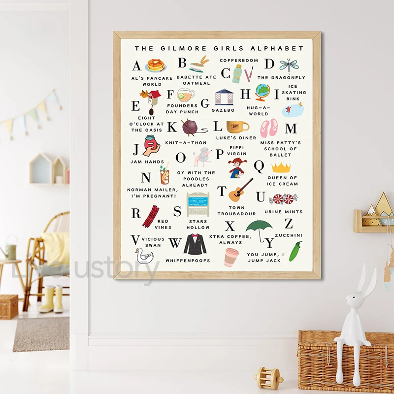 في Omnia Paratus يطبع جيلمور الفتيات برنامج تلفزيوني ملصق ، المائية لوك عشاء الداخلية طباعة حائط لوح رسم ديكور فني #6